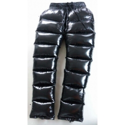 New unisex shiny nylon wet look overfilled trousers winter trousers down trousers S - 3XL