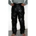 New unisex shiny nylon wet look leisure trousers casual trouser black M - 3XL