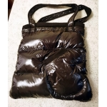 New wet look shiny nylon winter handbag down shoulder bag