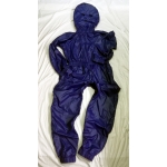 New shiny nylon wet look overalls jumpsuit with mask custom made JS2046-1S