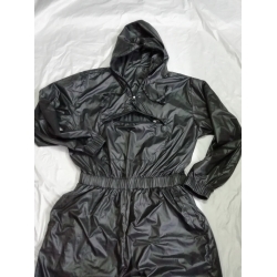 New shiny nylon wet look overalls jumpsuit custom made JS2046-2S