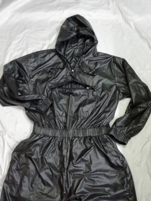 Shiny shop nylon jumpsuit