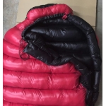 New shiny nylon wet look down sleeping bag winter sleeping bag MS2011b customized