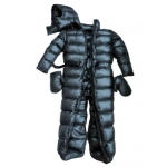 New shiny nylon wet look down sleeping bag winter overalls custom made