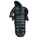 New shiny nylon wet look down sleeping bag winter overalls custom made