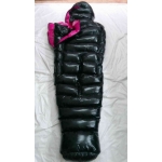 New shiny nylon wet look winter sleeping sack down sleeping bag custom made