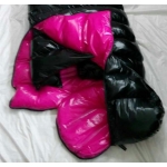 New shiny nylon wet look winter sleeping sack down sleeping bag custom made