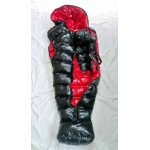 New shiny nylon wet look winter sleeping bag down sleeping sack custom made