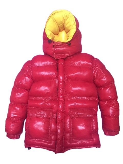 Men's shiny nylon wetlook down jacket coat parka hood winter warm size S-8XL new 