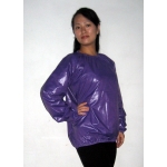 New shiny nylon wet look blouse pullover M-XXL