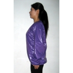 New shiny nylon wet look blouse pullover M-XXL