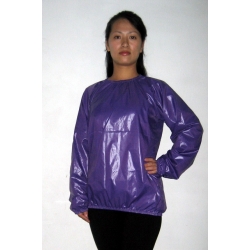 New shiny nylon wet look blouse pullover M-XXL