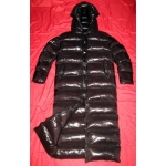 New unisex shiny nylon taffeta wet look winter coat down coat overfilled M - 3XL