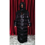 New unisex shiny nylon taffeta wet look winter coat down coat overfilled M - 3XL