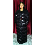 New unisex shiny nylon taffeta wet look winter coat down coat overfilled M - 3XL