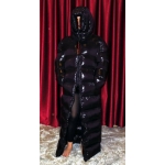 New unisex shiny nylon taffeta wet look winter coat down coat overfilled M - 3XL