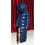 New unisex shiny nylon taffeta wet look winter coat down coat overfilled M - 3XL