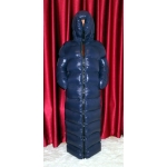 New unisex shiny nylon taffeta wet look winter coat down coat overfilled M - 3XL