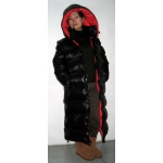 New 3 in 1 unisex shiny glossy nylon wet look down jacket parka winter waistcoat vest quilted coat