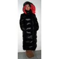 New 3 in 1 unisex shiny glossy nylon wet look down jacket parka winter waistcoat vest quilted coat