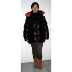 New 3 in 1 unisex shiny glossy nylon wet look down jacket parka winter waistcoat vest quilted coat