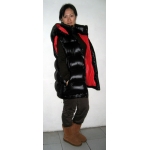 New 3 in 1 unisex shiny glossy nylon wet look down jacket parka winter waistcoat vest quilted coat