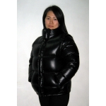 New unisex wet look shiny nylon puffy down jacket down vest