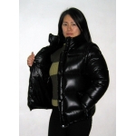 New unisex wet look shiny nylon puffy down jacket down vest