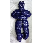 New unisex shiny nylon down overalls wet look down suit masked jumpsuit DO111D4000b customized