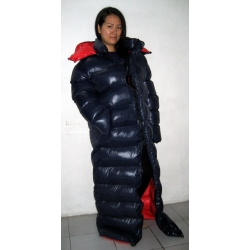 New unisex shiny nylon winter parka down parka wet look winter coat down coat overfilled