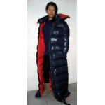 New unisex shiny nylon winter parka down parka wet look winter coat down coat overfilled