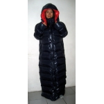 New unisex shiny nylon winter parka down parka wet look winter coat down coat overfilled