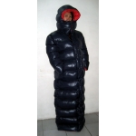 New unisex shiny nylon winter parka down parka wet look winter coat down coat overfilled