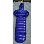 New unisex wet look shiny nylon winter coat down pullover sleeping bag overfilled