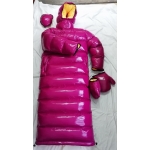 New unisex wet look shiny nylon winter coat down pullover overfilled customized
