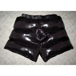 New shiny nylon wet look winter down shorts special