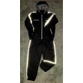 New shiny nylon wet look winter tracksuit jogging suit jacket and pants reflective