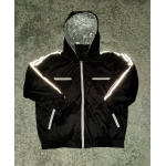 New shiny nylon wet look winter tracksuit jogging suit jacket and pants reflective