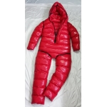 New shiny nylon wet look winter overalls straitjacket down diaper suit