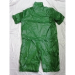 New shiny nylon wet look short overalls jumpsuit custom made S - 5XL