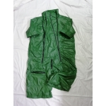 New shiny nylon wet look short overalls jumpsuit custom made S - 5XL