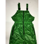 New unisex shiny nylon wet look salopettes dungarees