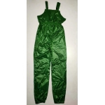 New unisex shiny nylon wet look salopettes dungarees