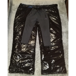 New Oversized unisex shiny nylon wet look winter trousers ski pants snowboard pants customized
