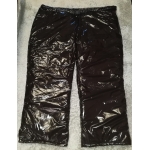 New Oversized unisex shiny nylon wet look winter trousers ski pants snowboard pants customized