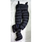 New unisex matte nylon ski bibs ski jumpsuit with boots