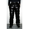 New unisex shiny nylon wet look winter trousers down trousers sport pants S - 3XL