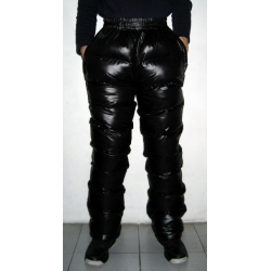 New unisex shiny nylon wet look winter trousers down trousers sport pants S - 3XL