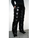 New unisex shiny nylon wet look winter trousers down trousers sport pants S - 3XL