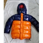 New unisex wet look shiny nylon winter jacket down jacket overfilled WJ2250